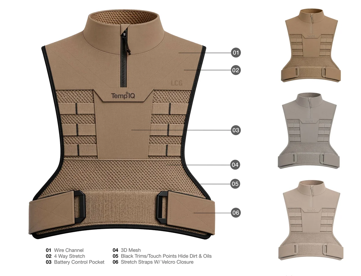 Palo LD Vest — construction callout diagram